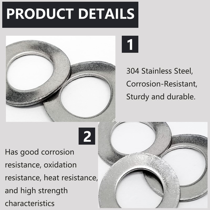 M8 304 Stainless Steel Wave Spring Washer Spring Lock Washer
