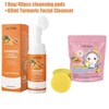 Turmeric Face Cleanser 40pcs Turmeric Kojic Acid Facial Exfoliating Pads