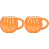 2 tazas de café de cerámica de calabaza, taza de