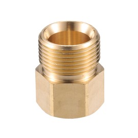 VekAuto Pressure Washer Connector, M18x1.5 to 15mm M22x1.5 Male and Female Adapter Brass Screw Hose Connector Universal for Pressure Washer Quick Connect Brass Copper Tone