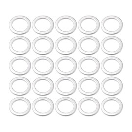 Motoforti Ölablassschrauben-Dichtungen, 18mm 0,71" ID Nr. 90471PX4000 für Honda ACCORD Coupe Sedan 1993-2010 Aluminiumlegierung Silberton, 25 Stück