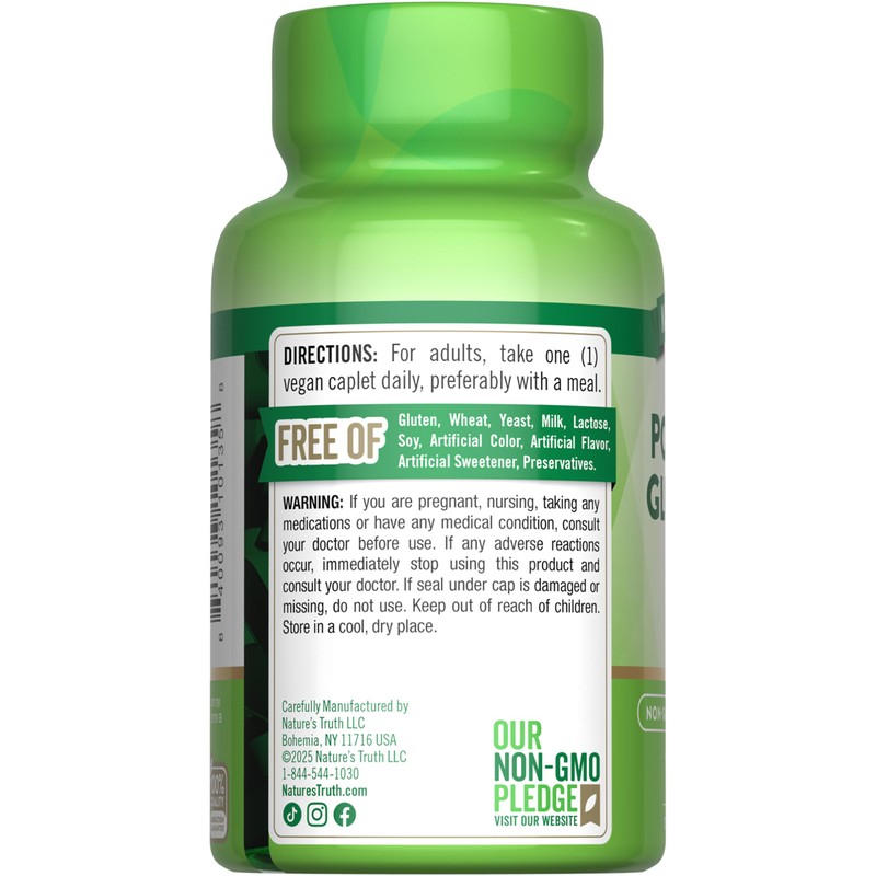 Nature's Truth Potassium Gluconate 595mg | 100 Caplets | Vegan,