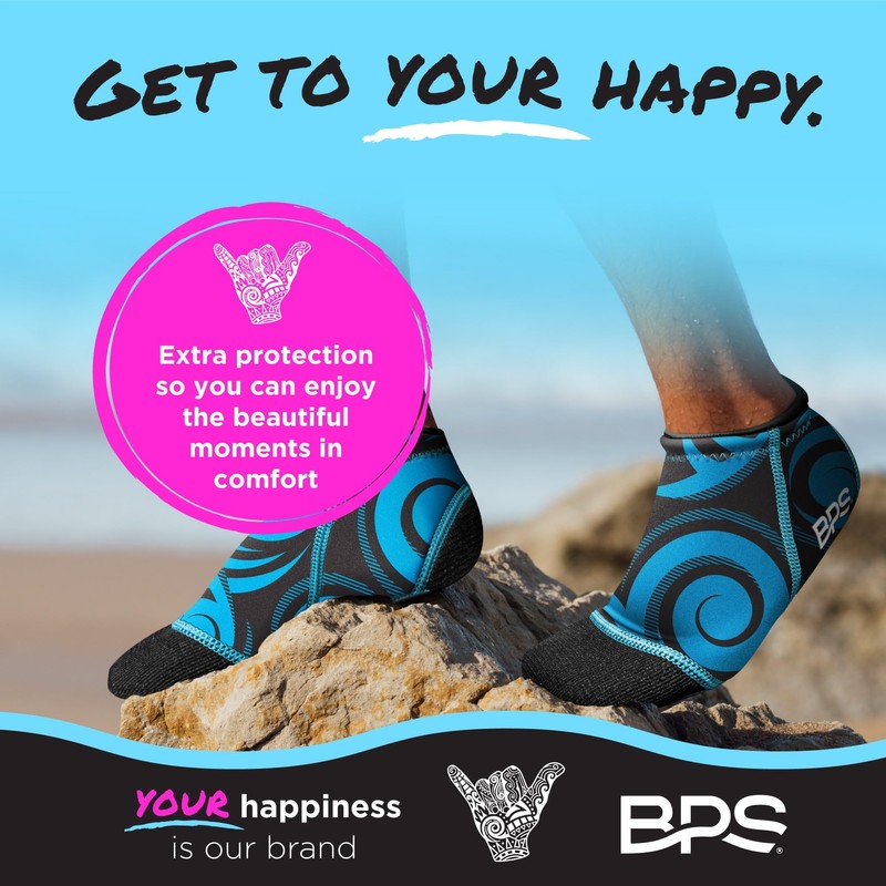 BPS Smart Neoprene Socks (Blue V2, X-Large)