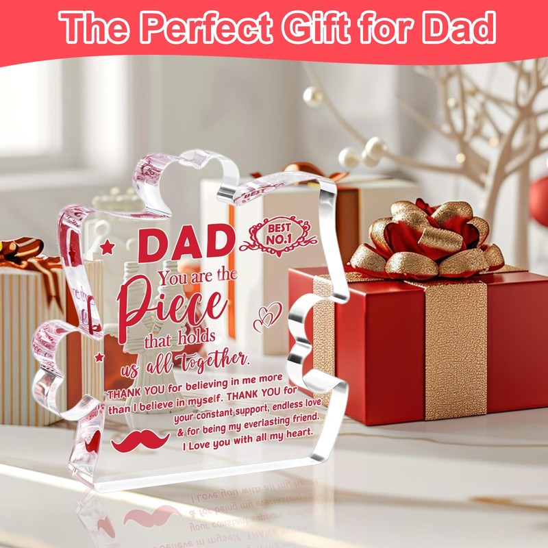 Dad Gifts from Kids - Acrylic Plaque Desk Decor for