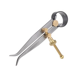 Kozelo Spring Joint Caliper - [4 Inch] Carbon Steel Spring Inside Caliper with Brass Fulcrum for Metalworking Drawing Use, Hardened Points
