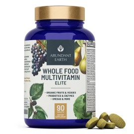 Abundant Earth Whole Food Multivitamin for Women Daily Multi Vitamins Supplem...