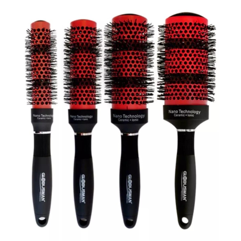 Globusman Kit 4 Cepillos Profesionales Térmicos Ion+cerámica