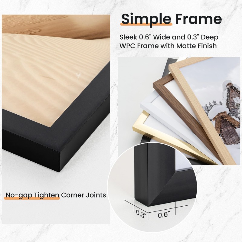 Venusmiles 16x16 Picture Frame, Display 16x16 Photo Frames - High