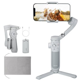 FeiyuTech [Offiziell] VB4SE Handy Gimbal, Smartphone-Stabilisator mit 3-Achsen-Stabilisierung, Vimble 4SE Vlog-Gimbal für Reels, YouTube- & TikTok-Videos, Tragbar und faltbar