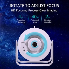 Star Projector, Galaxy Projector 10 in 1 Hd Focusing Night Light Projector with Remote Control Bluetooth Speaker Bedroom Decor Living Room for Kids Gifts Birthday Party