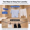 Travel Clothesline 2 Pack with 24 Clips, Portable Elastic Laundry