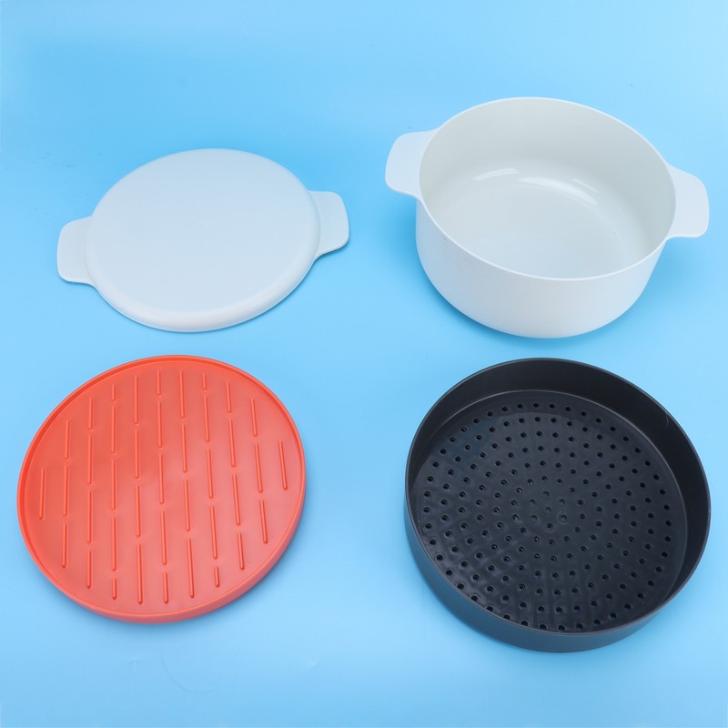 Multifunctional Round Rice Steaming Box Microwave Oven Special Lunch Box