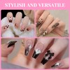 HUTRADE 3D Bow Knot Nail Charms Nail Art Pendants with