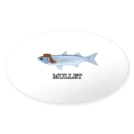 CafePress The Real Mullet Oval Sticker Oval Car Bumper Sticker