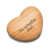 Worry Stone with Engraving - Wooden Heart with Engraving -
