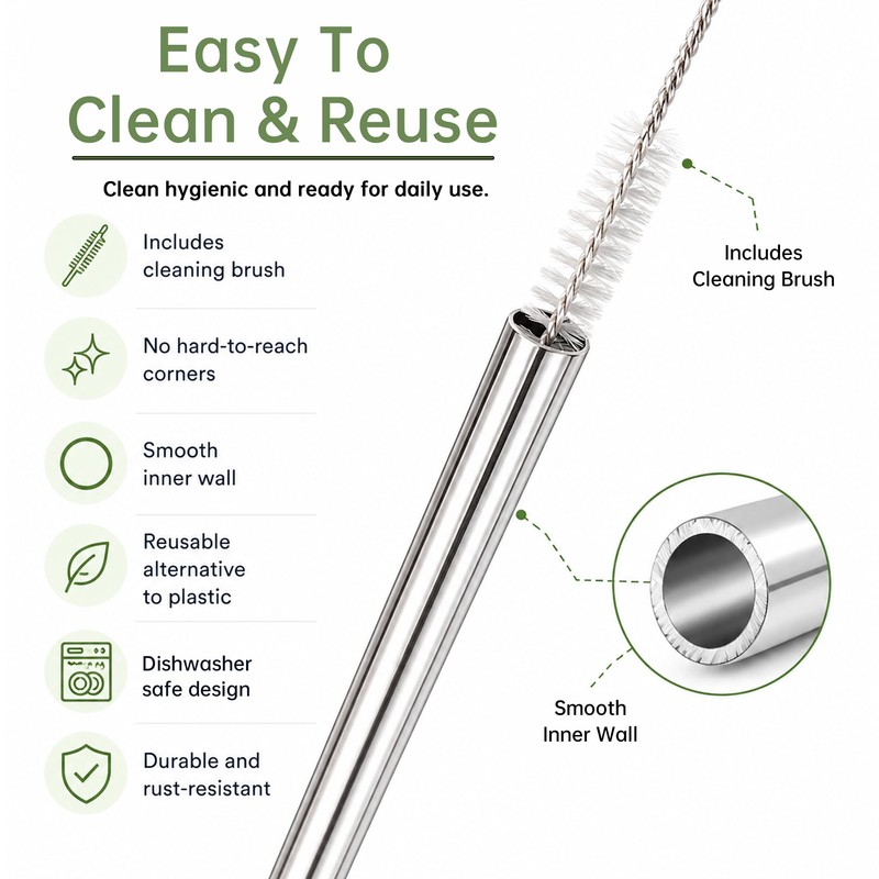 Reusable Straws & Stainless Steel Straws -Metal Drinking Straws