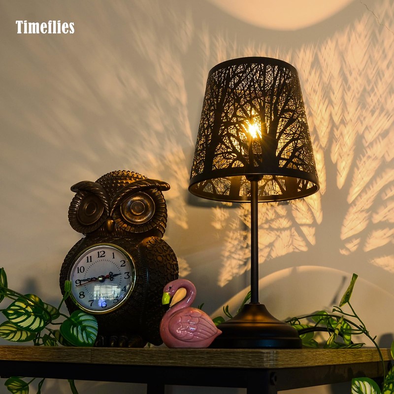 Table Lamp with Dimmer, 3 Levels Dimmable Touch Switch, Black