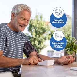 Beurer BM 27 Baumanometro digital de brazo, tensiómetro con brazalete de 22-36 cm, medidor arterial preciso e indicador de riesgo, detección de arritm