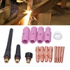 16 Pcs Welding Torch Accessories Ceramic Nozzle Pressure Cap Collets