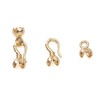 18K Real Gold Plated Non-Tarnish Hook End Clasp 8x24mm with