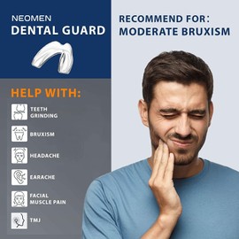 NEOMEN Mouth Guards for Teeth Grinding at Night: Moldable Custom Dental Guard for Sleeping - Nighttime Protection for Teeth 8 Packs