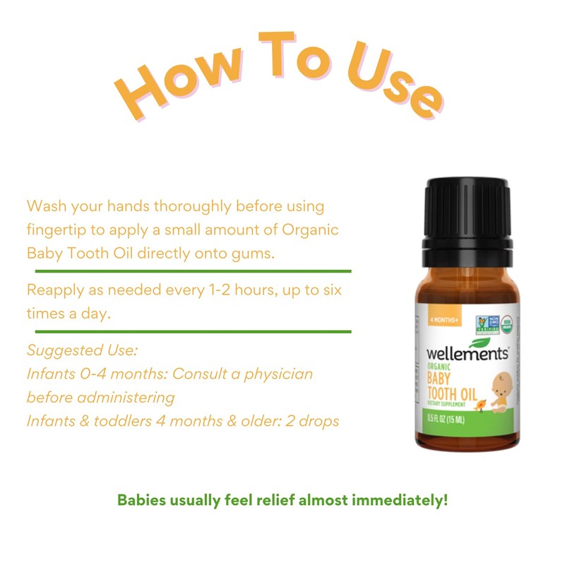 Baby, Tooth Oil, 0.5 fl oz (15 ml) - Wellements