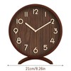 Maxspace Table Clock,Silent Non-Ticking Wooden Desktop Clock,Battery Operated Decorative Desk