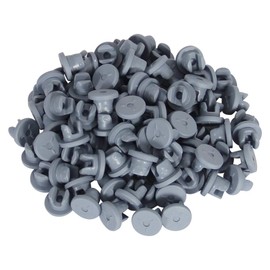 20mm Vial Rubber Stoppers-Two Legs(100 count) Mushroom Self Healing Injection Ports Solid Seal, For Glass Vial and Liquid Culture Jars, Can Be Sterilized by Steam And Repeated Used (20mm, two legs)