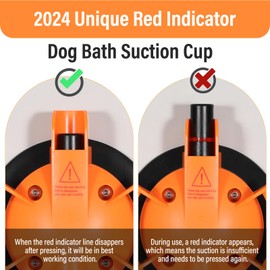 120 Pounds Heavy Duty Dog Bath Strong Suction Cups, Reusable Dog Bathing Suction Cup, Portable Dog Bath Suction Cup Anchor with Tether Fit for Pet Dogs Cat for Shower, Bathing, Blowing, Trimming