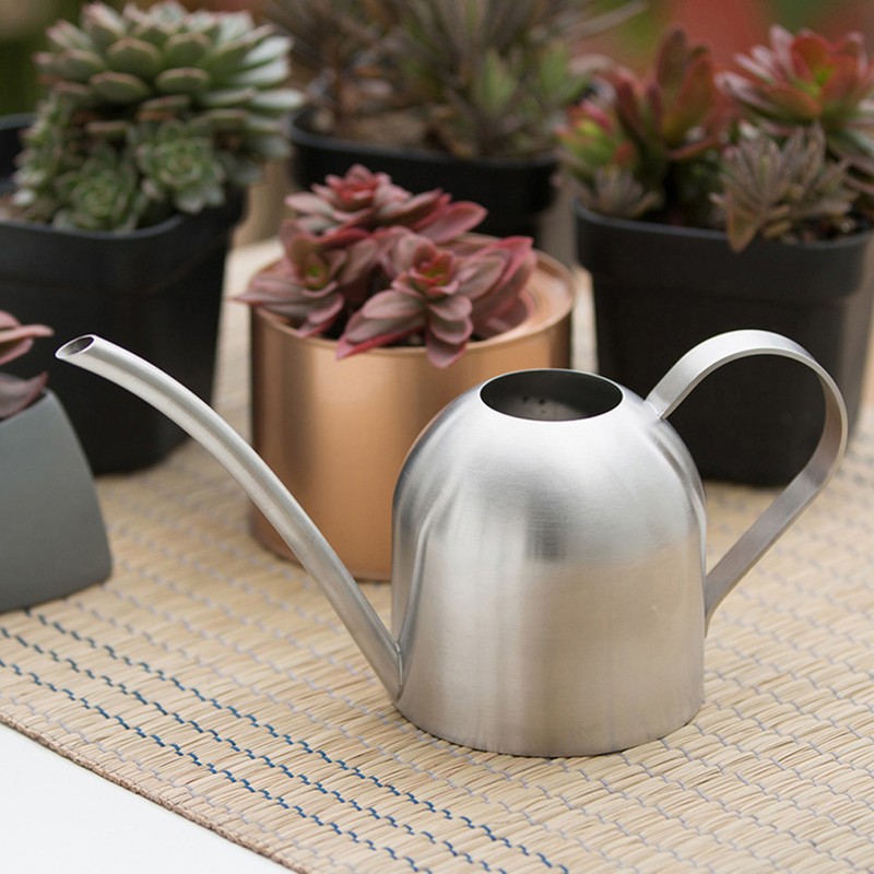 500ml Stainless Steel Indoor Outdoor Watering Can Garden Plant Flower