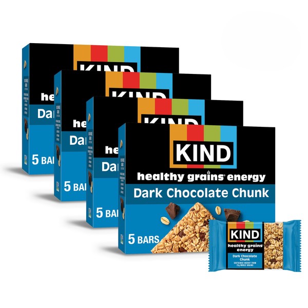 KIND Healthy Grains Energy Bars, Dark Chocolate Chunk, 21g Whole