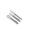 Twistshake Cubiertos entrenadores de acero inoxidable 12+m Gris Pastel