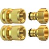 3/4-Inch Brass Garden Hose Quick Connect Fitting Set