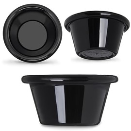 Carlisle 4312203 negro 2 onzas. Suave Ramekin (caja de 48)