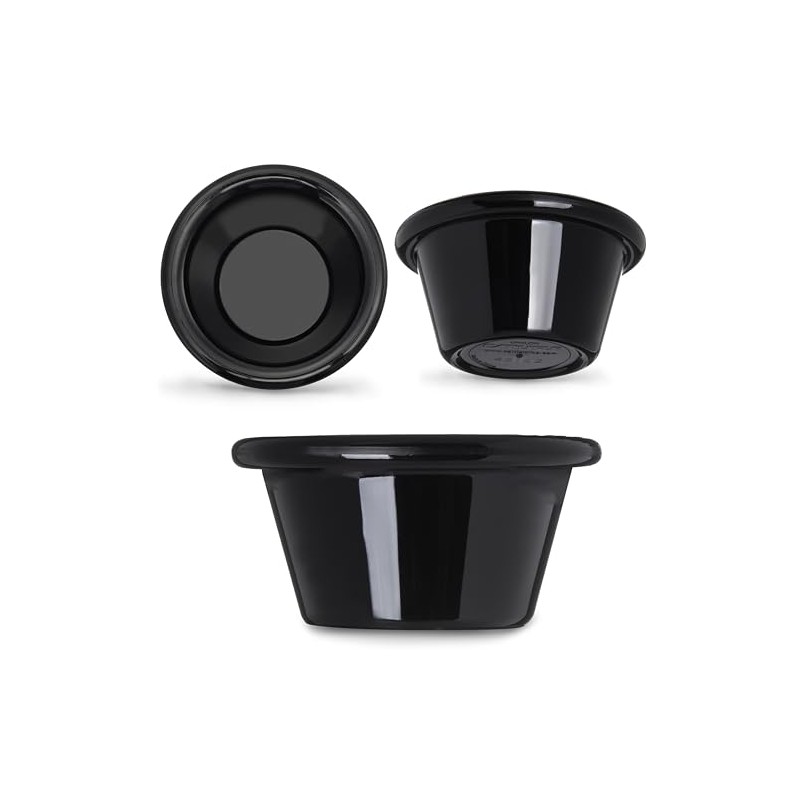 Carlisle 4312203 negro 2 onzas. Suave Ramekin (caja de 48)