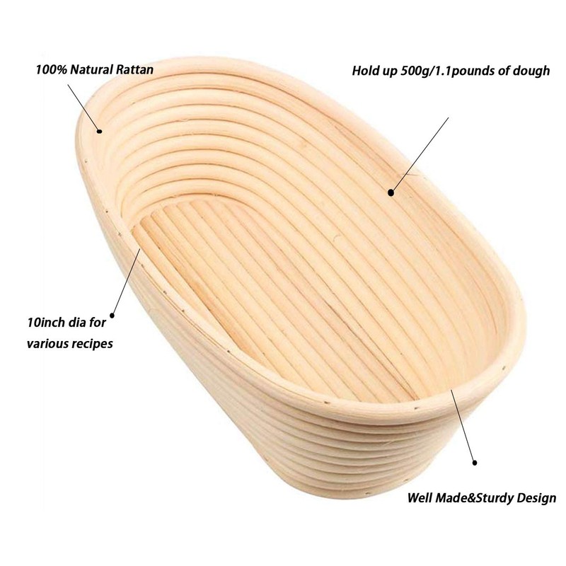 Goodchanceuk Banneton Bread Proofing Basket Natural Rattan Bread Dough Pizza