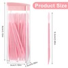 200Pcs Double Head 50pcs/Box Toothpick Dental Floss, Pink