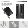 NCL Sliding Door Handle for Bath, Black Barn Door Flush