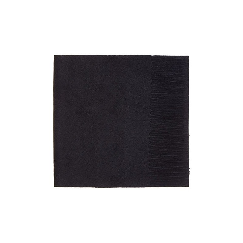 100% Lambswool Plain Scarf, Black