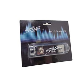 Sky High Car Audio 1/0 Gauge Set Screw ANL Fuse Holder White Nickel Plated