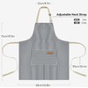 2 Pack Kitchen Cooking Aprons, Adjustable Bib Soft Chef Apron
