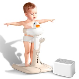 Adjustable Height Baby Shower Stand with Anti-Slip Base, Portable Foldable Bath Stand for Infant Safety, Toddler Standing Bath Support for Shower & Tub for Infants 8-36 Months