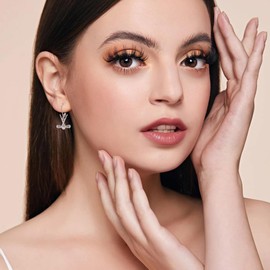 Golf Gifts 925 Sterling Silver Golf Earrings with Leverback Hanging Earrings Jewellery Gift for Women Girls Women Mother Golf Lovers, Sterling Silver, No Gemstone