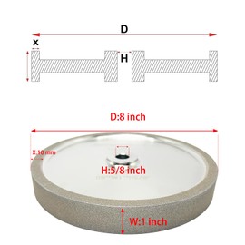 CBN Grinding Wheel 8 inch 320 Grit,1" Wide,5/8” Arbor,for Sharpening Woodturning and HSS Tools,Suitable for All Kinds of 8-inch Bench Grinders(320 Grit)