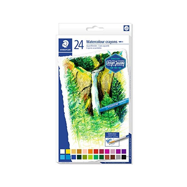 STAEDTLER 223 C24 Watercolour Karat Aquarell Crayons - Multi-Colour (Pack of 24)