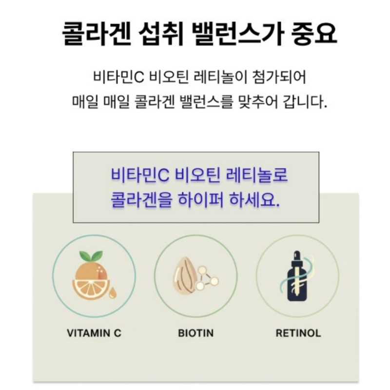 lactotemy Ultra Low Molecular Collagen Tripeptide Hyper Retinol Biotin 60