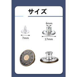 YFFSFDC Button Jeans Denim Replacement Remake 0.7 inch (17 mm) Set of 10 Jeans Repair Screw Type Easy Installation DIY Handicraft/Household/Sewing with Dedicated Screwdriver Included (Copper)