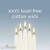 Stonebriar Tall 10" White Unscented 30 Count Taper Candles, 7