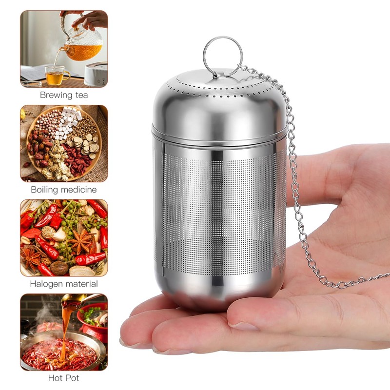 BESTOYARD Stainless Steel Seasoning 9.5cm Ball Mesh Tea Filter, Spice
