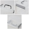 Nihenok 3 L Small Clear Storage Latch Box, 6 Pack
